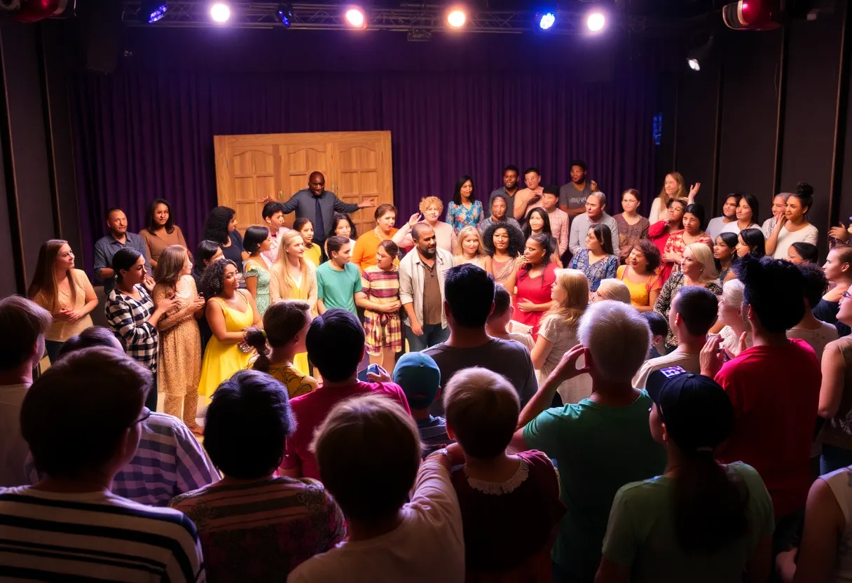 Audience enjoying an affordable live theater performance in North Texas
