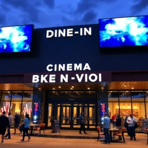 Exterior view of the new LOOK Dine-In Cinemas in Bedford