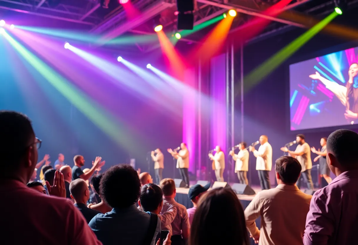 Audience enjoying a gospel concert