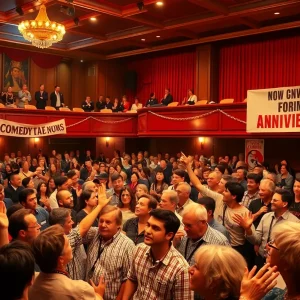 Audience enjoying a classic film screening