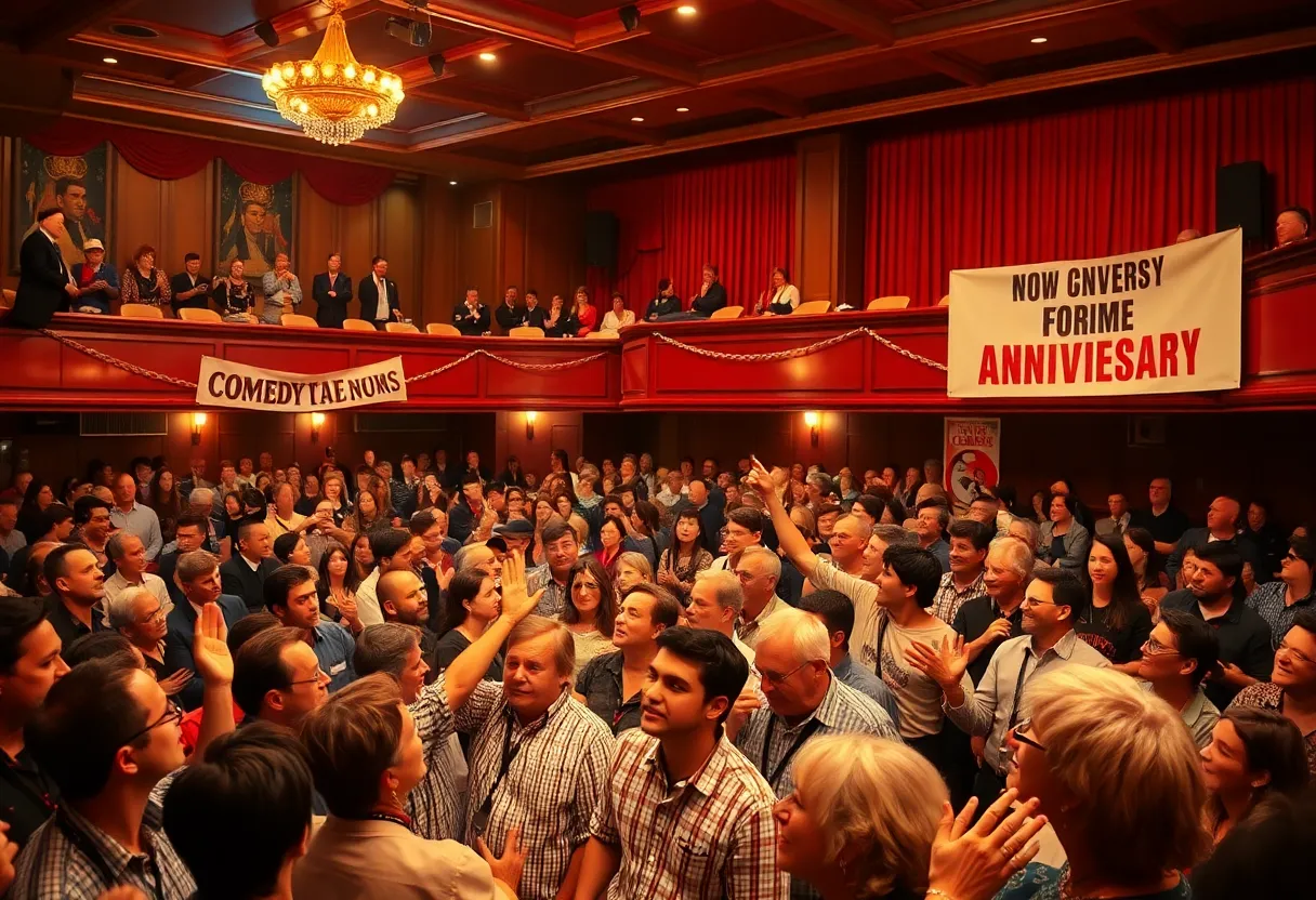 Audience enjoying a classic film screening