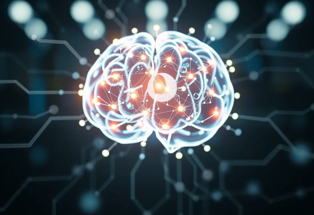 Conceptual representation of advanced artificial intelligence technology