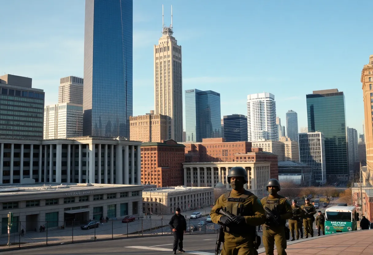 National Guard troops in Chicago environment