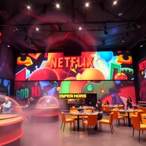 An immersive entertainment venue inspired by Netflix shows at Galleria Dallas.