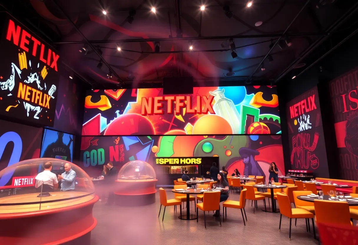 An immersive entertainment venue inspired by Netflix shows at Galleria Dallas.
