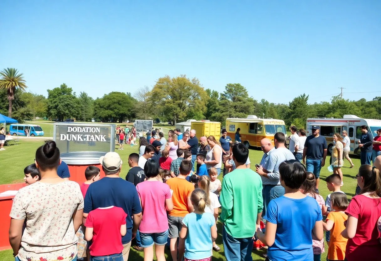 Families enjoying activities at North Texas Giving Day in Kaleidoscope Park