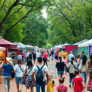 Families enjoying the Ofrendas & Otoño Festival with artisan markets and live music.