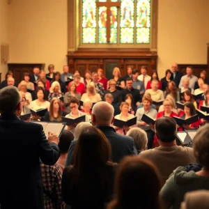 Audience enjoying 'The Poetry of Psalms' concert at St. Andrew Methodist Church