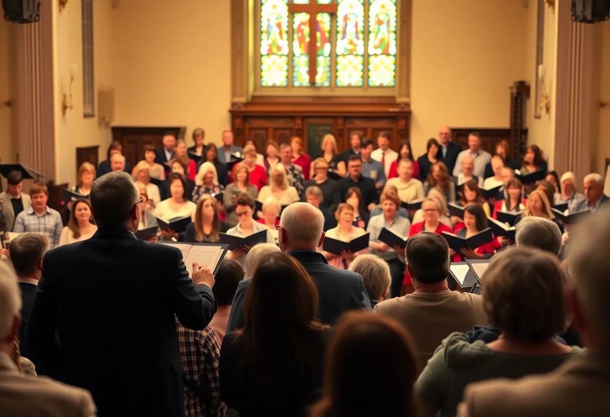 Audience enjoying 'The Poetry of Psalms' concert at St. Andrew Methodist Church