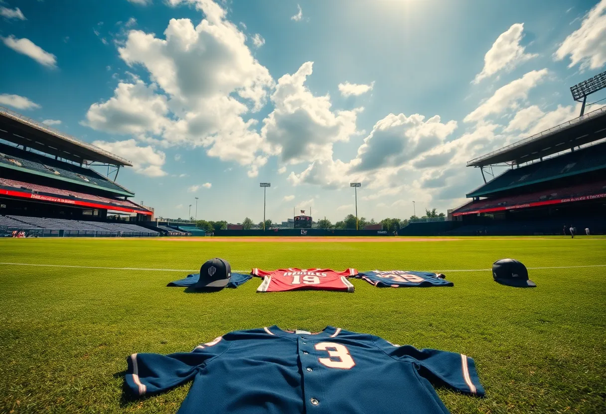 Texas Rangers baseball field with equipment