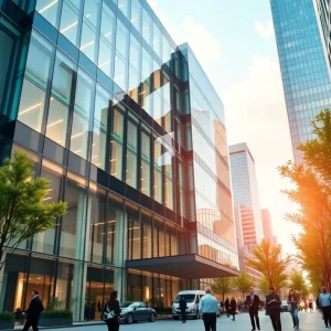 New Scotiabank office building in Dallas at Victory Park