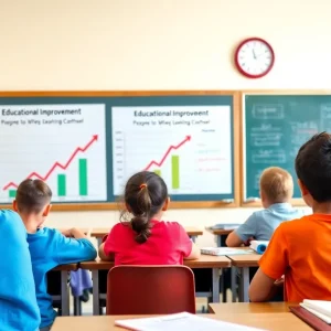 Classroom full of students focused on overcoming educational challenges