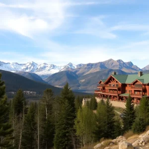 Scenic view showing Sundance Mountain Resort and its natural surroundings.