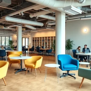 Interior of Switchyards coworking space in Houston