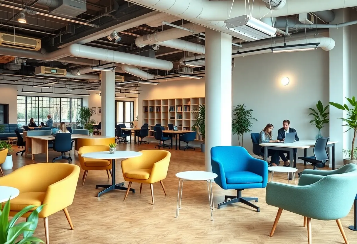 Interior of Switchyards coworking space in Houston