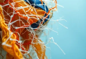 Illustration of microplastic fibers in synthetic textiles.