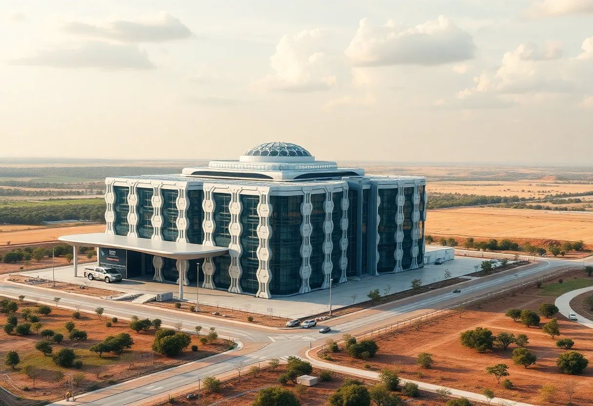 Futuristic AI data centers in Texas