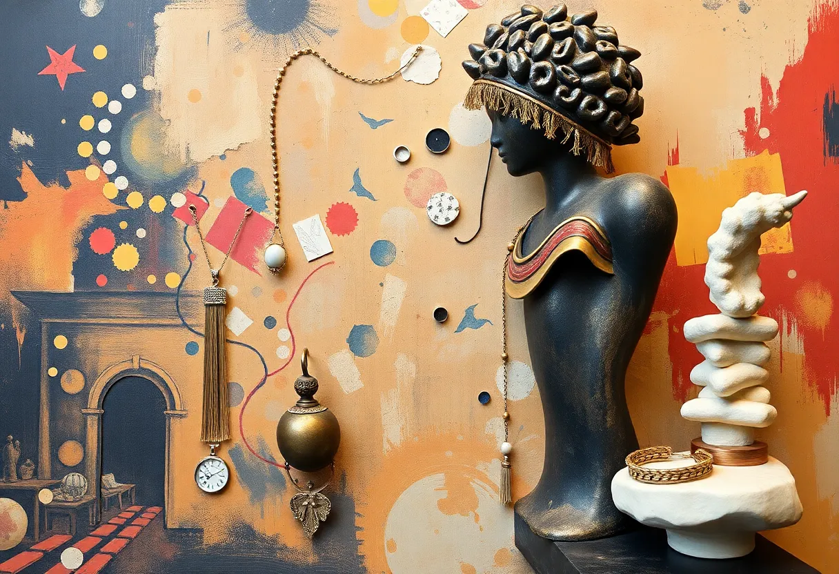 A diverse collection of art pieces from Texas exhibitions