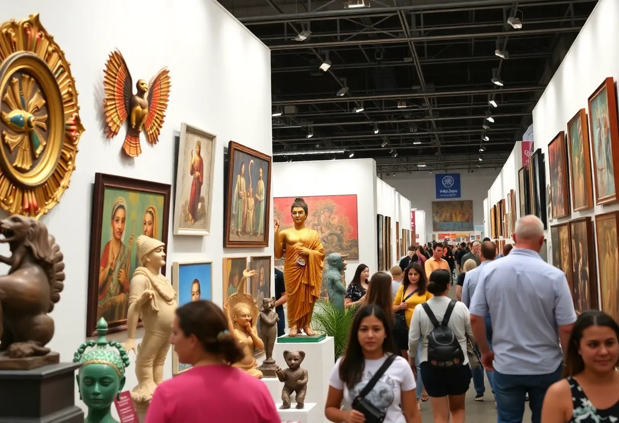 Vibrant artworks displayed at the Armory Show