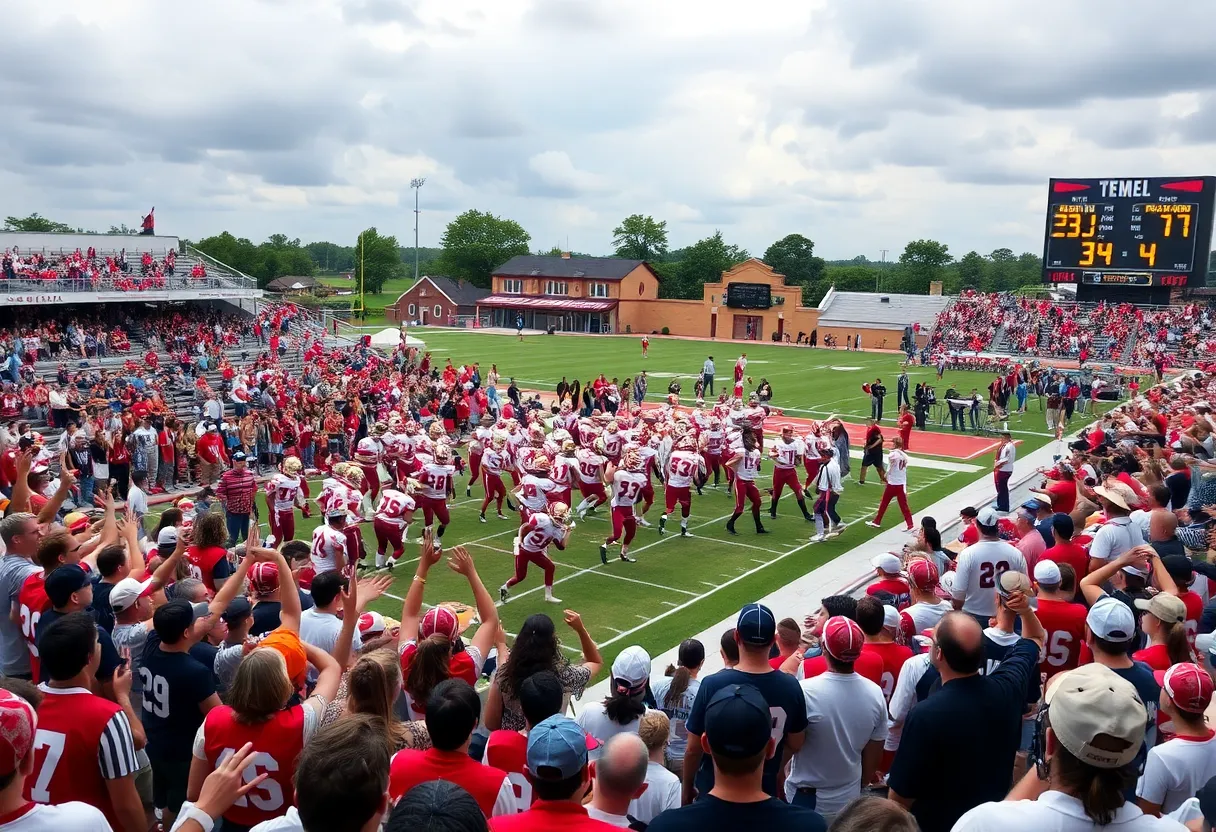 High school football teams competing in Texas