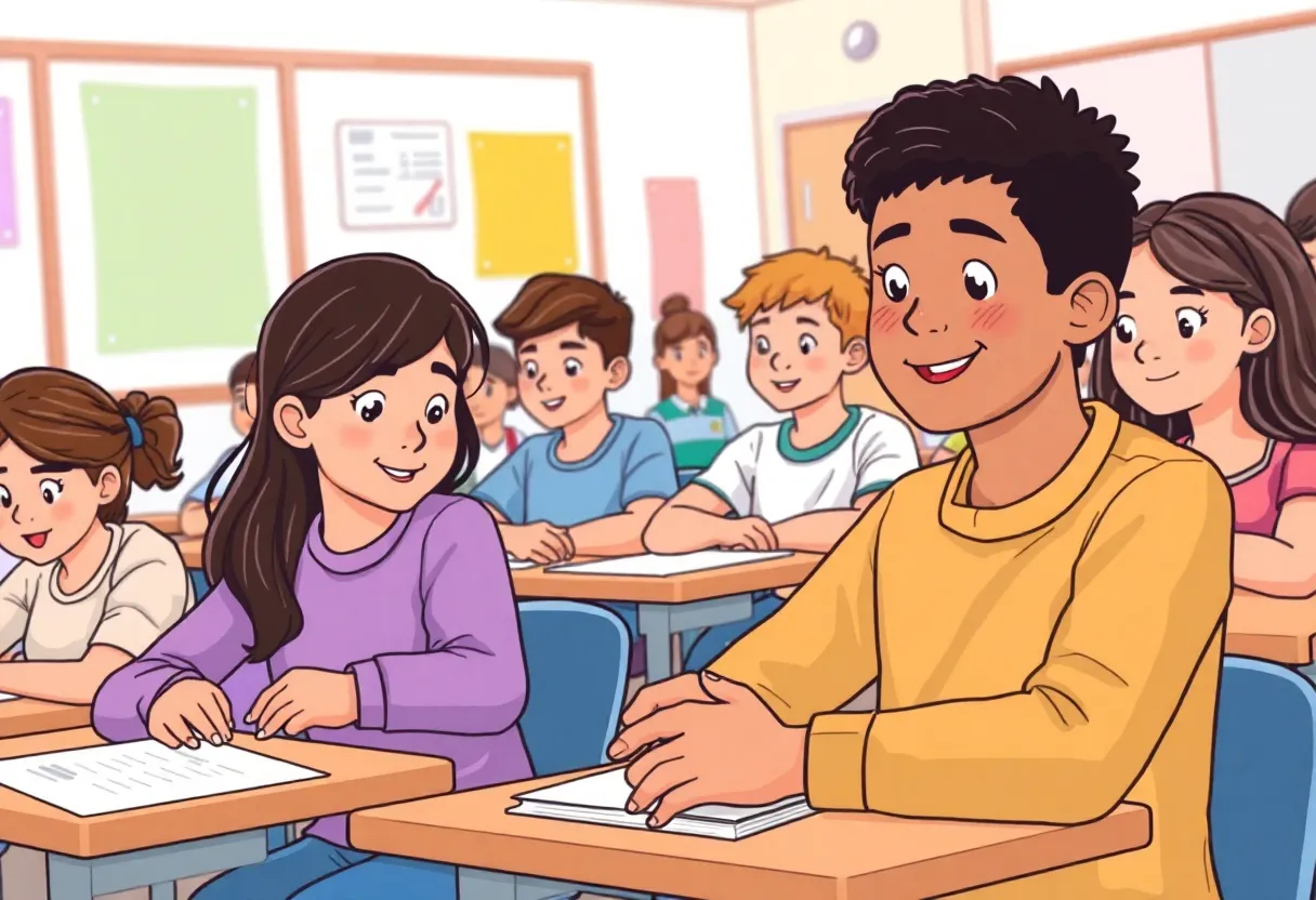 Students participating in a classroom assessment in a welcoming environment