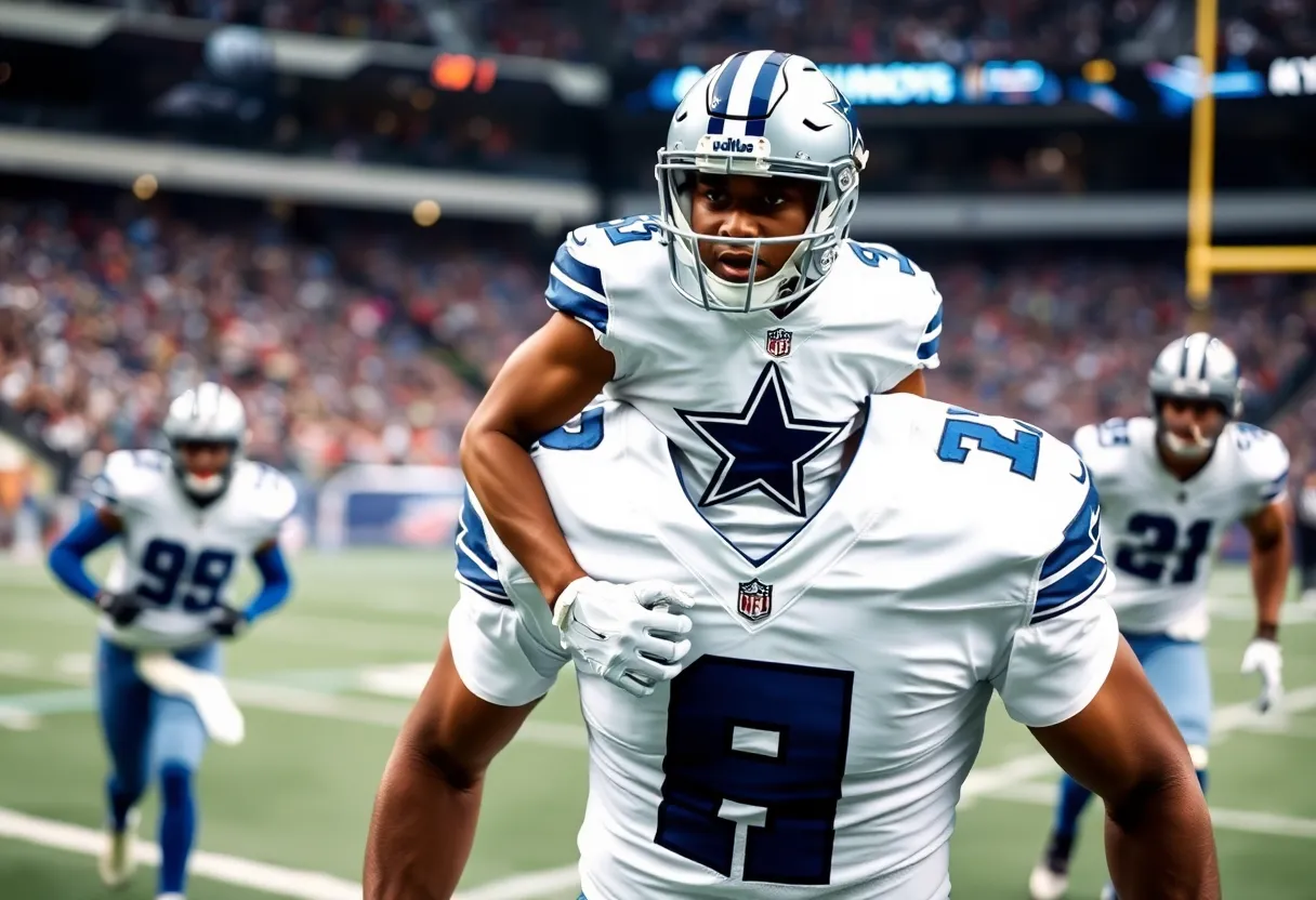 Tyler Smith playing for the Dallas Cowboys