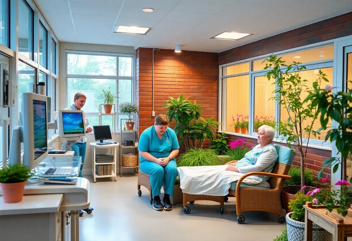 Caring environment of a hospice facility