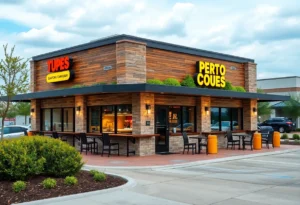 Exterior view of Angie’s Lobster and Prime Grill drive-through in Plano.