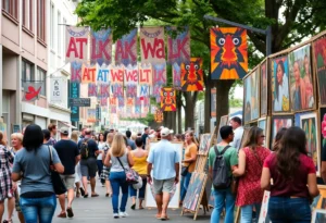 Art Walk East showcasing local artists and their works