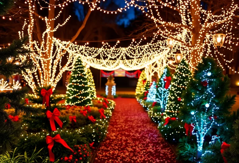 Aspire Holiday Gala at the Dallas Arboretum with festive decorations