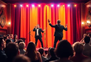 Poster of Bald Brothers North American Tour featuring a lively performance.