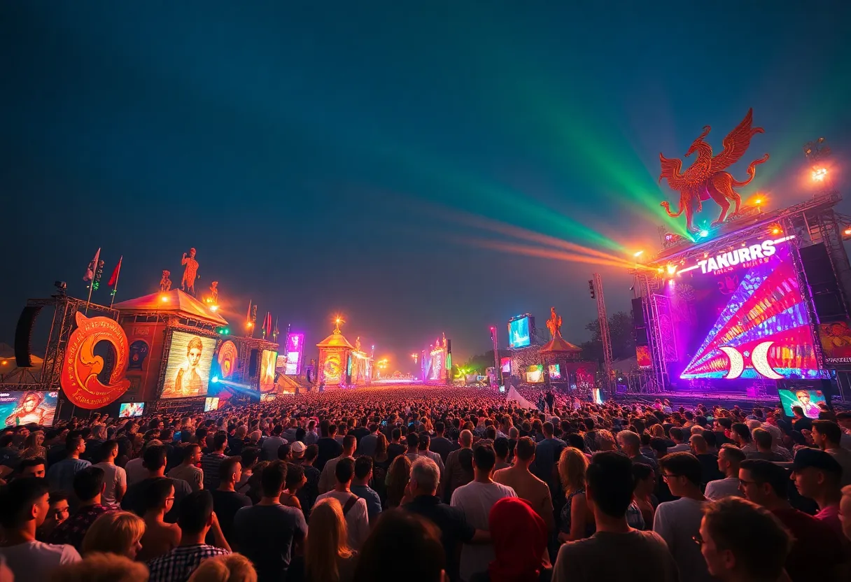 Crowd enjoying the Breakaway Music Festival