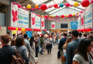 Participants at the Builders FirstSource charity event supporting blood cancer research.