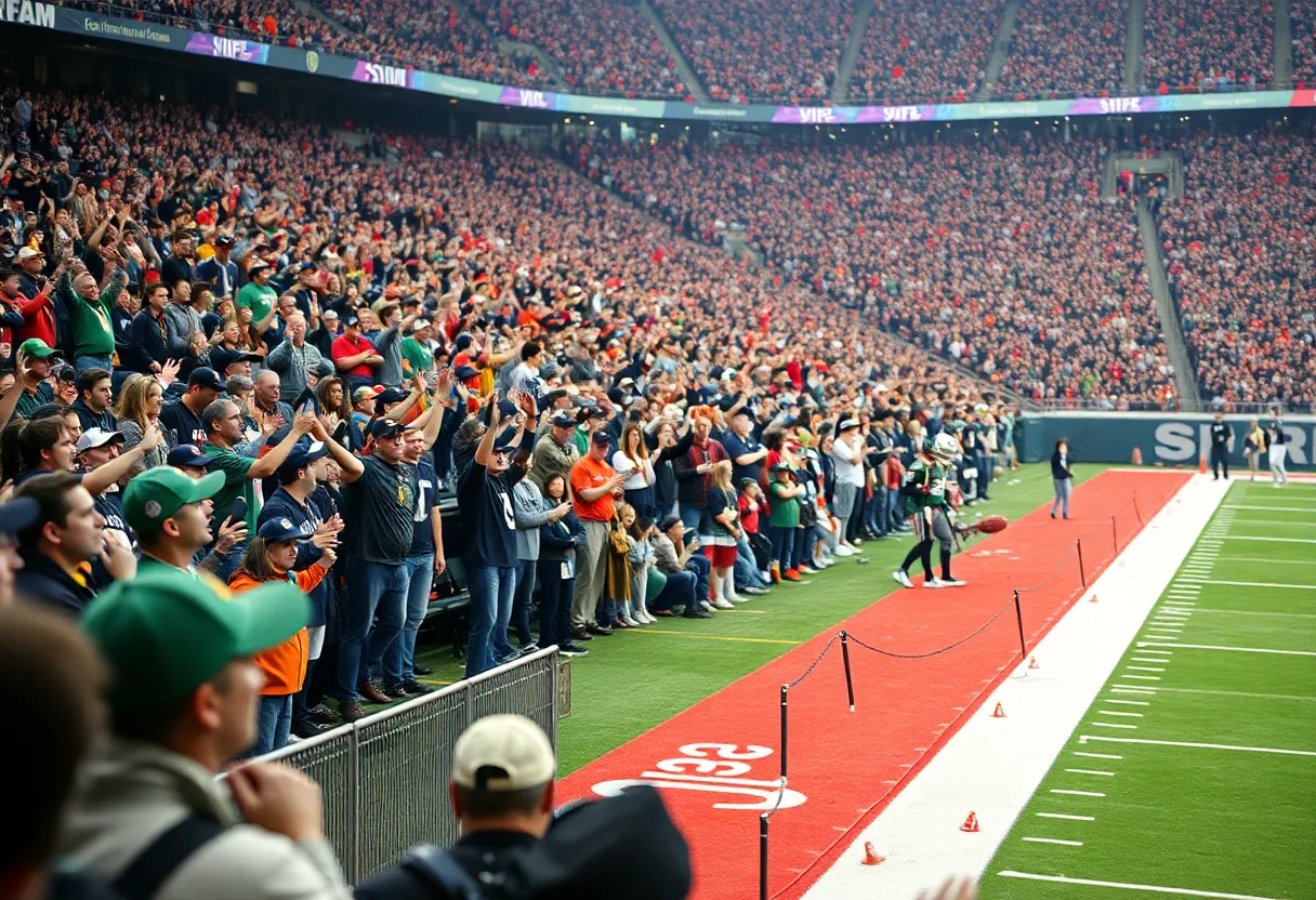 Dallas Cowboys football fans celebrating during a game
