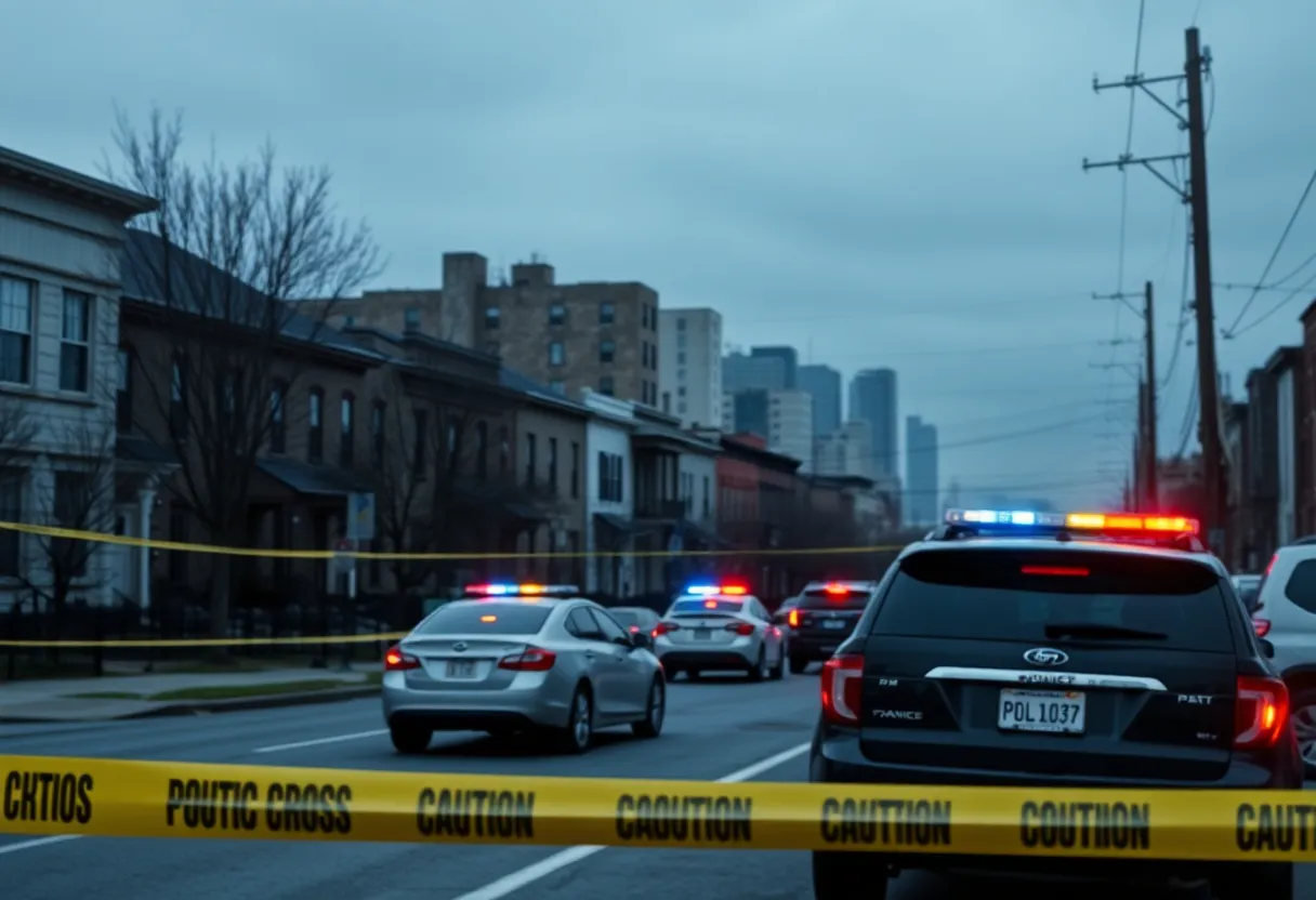Police response at a crime scene in Dallas