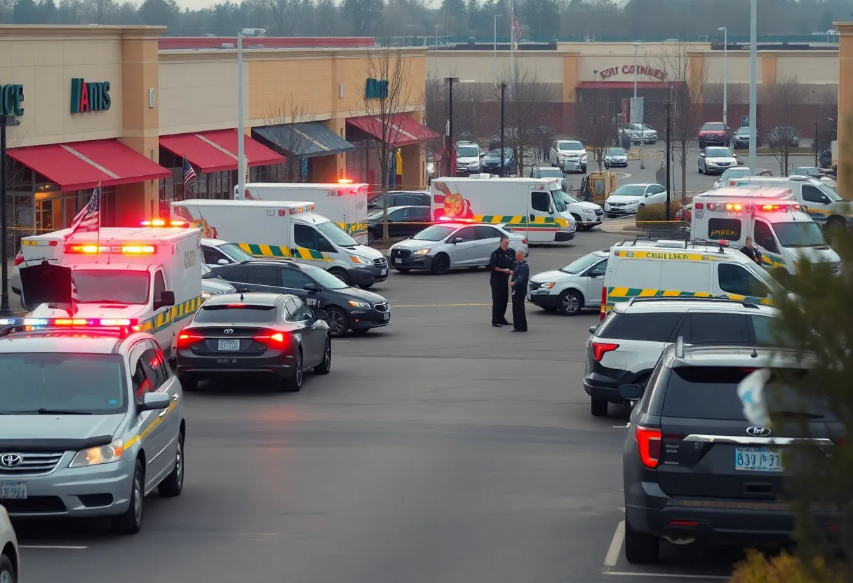Dallas shopping center with police presence after shooting incident