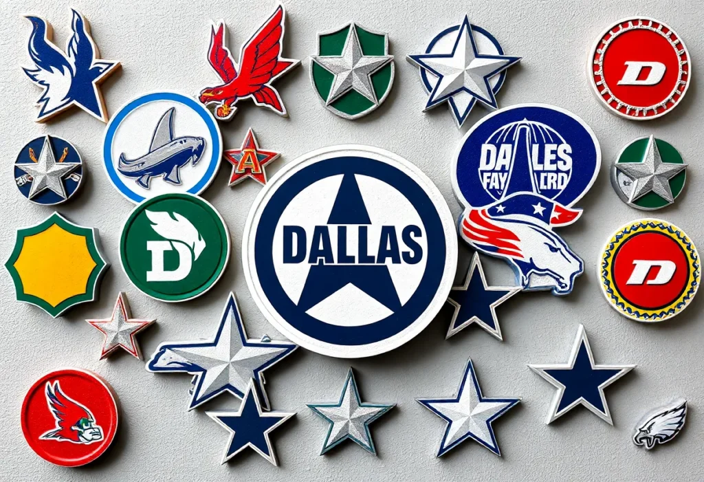 Artistic representation of Dallas sports team logos symbolizing coaching changes