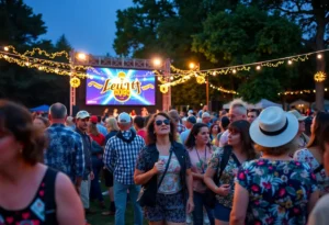 Concert attendees enjoying the Do Good Fest Texas at Levitt Pavilion