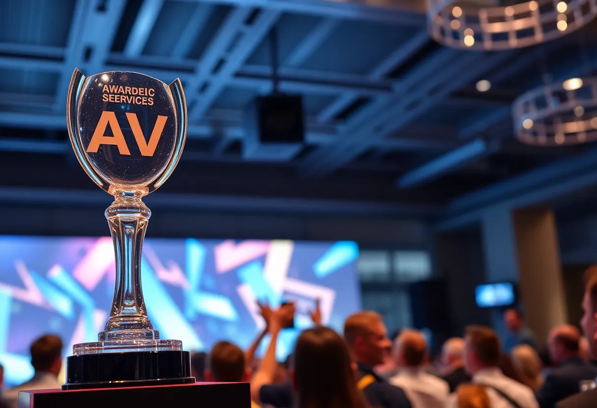 Empire AV Services receiving the Consumer Choice Award in AV Services.