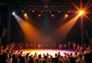 Audience watching a performance at Firehouse Theatre