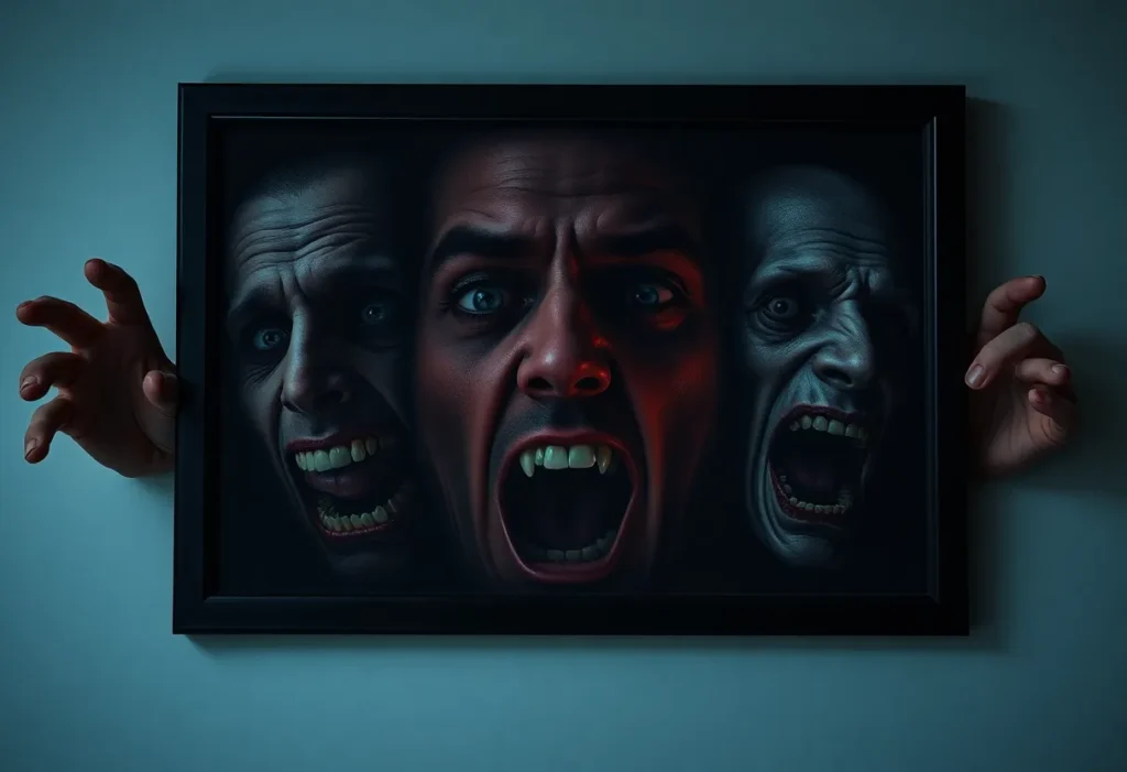 Artistic representation of the horror-comedy film 'Fuck My Son'.