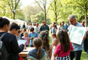 Families enjoying activities at Get Connected Dallas