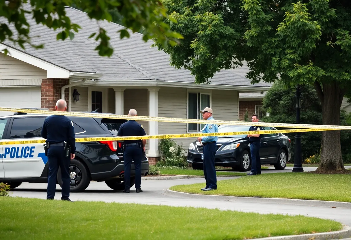 Police at a crime scene in Grand Prairie investigating a suspicious death.