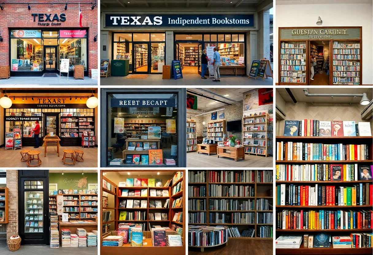 A beautiful collection of independent bookstores showcasing community support.