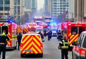 Public safety agencies participating in an emergency response exercise in Dallas-Fort Worth.
