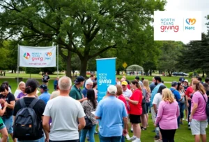 Community members participating in North Texas Giving Day