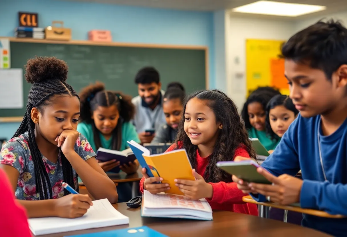 Students in a North Texas classroom discussing educational policies