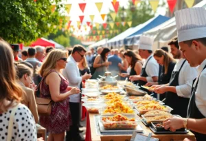 Guests enjoying tastings at the Shef Food + Wine Festival