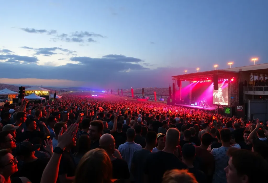 Crowd enjoying live music at Sick New World Festival in Texas