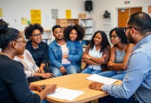 Local business owners participating in a coaching session